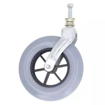 Колесо для инвалидной коляски серое 8 дюймов утолщенное универсальное твердое полиуретановое колесо для замены инвалидной коляски