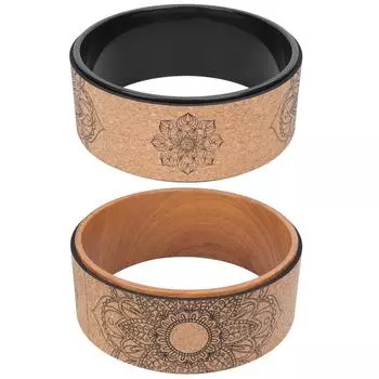 Колесо для йоги из искусственной резины, круги для тренировок в тренажерном зале, инструмент для тренировки спины для бодибилдинга, фитнеса wood grain inner ring