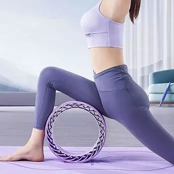 Колесо для йоги PP Нескользящее роликовое колесо для йоги для позвоночника для облегчения боли в спине и улучшения гибкости при прогибах спины CHINA синий