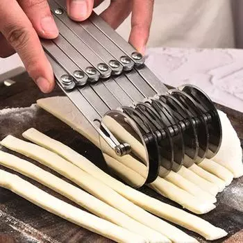 Колесо для пиццы из нержавеющей стали, профессиональный регулируемый резак для печенья, разделитель теста для домашней кухни, ресторана, школы выпечки 3