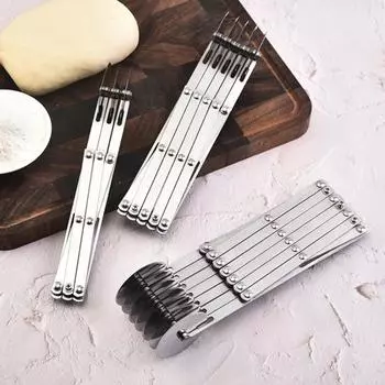 Колесо для пиццы из нержавеющей стали, профессиональный регулируемый резак для печенья, разделитель теста 3