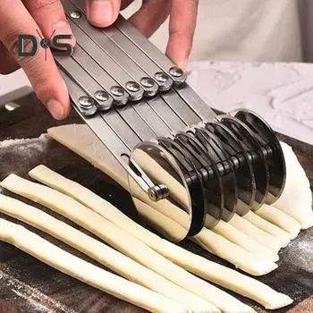 Колесо для пиццы из нержавеющей стали, профессиональный регулируемый резак для печенья, разделитель теста для домашней кухни, ресторана, школы выпечки 3