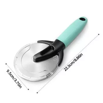 Колесо для пиццы Leeseph Classic с острым лезвием для резки корочек, пирогов и многого другого, встроенная защита для пальцев для безопасности чёрный