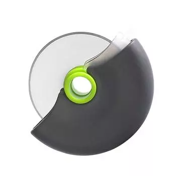 Колесо для резки пиццы Эргономичная ручка Нержавеющая сталь Можно мыть в посудомоечной машине Слайсер для теста для торта Многофункциональный кухонный инструмент зелёный