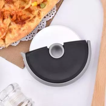 Колесо для резки пиццы Острое лезвие с защитной крышкой Легко мыть в посудомоечной машине Эргономичное обращение Колесо для пиццы чёрный