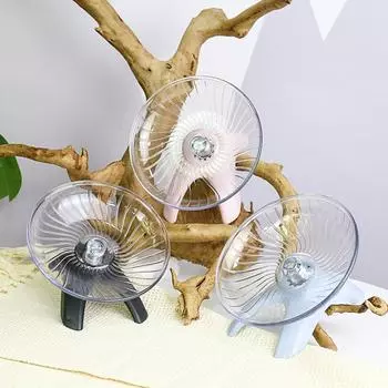 Колесо для упражнений для хомяка, бесшумная нескользящая летающая тарелка, беговая спиннер для хомяков, песчанок