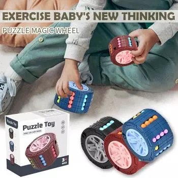 Колесо Форма Декомпрессионный Спиннинг Дети Развивающие Игрушки Подарок One Size синий