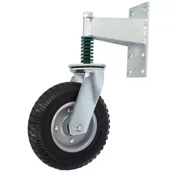 Колесо Gate Wheel 8 дюймов Грузоподъемность 600 фунтов Высокоуглеродистая сталь и резина Колесо Gate Wheel Caster Серый серый