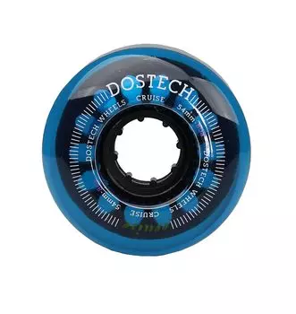 Колесо круиз-контроля DOSTECH Clear Blue 54 мм 80a Soft (Колесо скейтборда) синий
