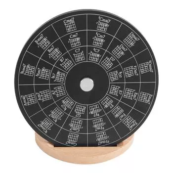 Колесо мелодий Circle of Fifths с подставкой-держателем, сумка для хранения, колесо аккордов, алюминиевый сплав, музыка чёрный