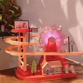 Колесо обозрения, Лестница для подъема в виде свиньи, Электрическая музыкальная дорожка, Головоломка для сборки родителями и детьми One Size