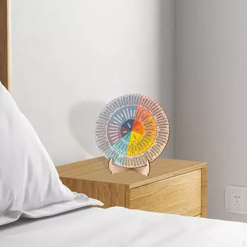 Колесо ощущений с подставкой, круглая деревянная диаграмма эмоций, подарки для психолога-терапевта, декор стола для спальни