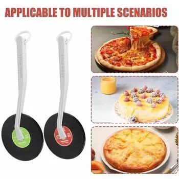 КОЛЕСО ПИЦЦЫ Виниловая пластинка Нож для пиццы Креативный кухонный гаджет One Size зелёный