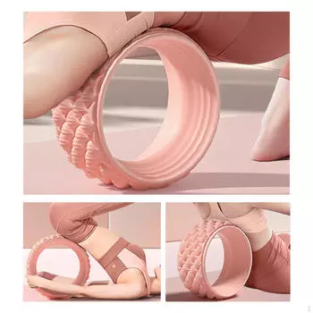 Колесо-ролик для спины для растяжки и улучшения подвижности серый