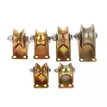 Колесо с V/U-образным пазом 1.2/2/2.5 Колесо для раздвижных ворот, ролики, прочный жесткий ролик для рулонных ворот U 1.2in