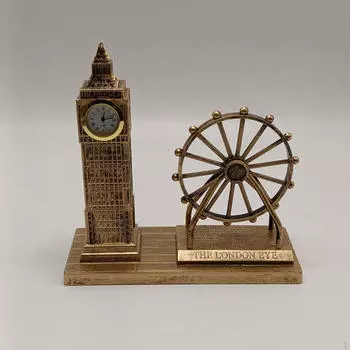 Колесо Статуя PP Фигура Художественное украшение Офисный камин Стол Скульптура Стол золотой