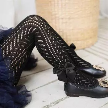 Колготки для малышей для девочек, кружевные летние сетчатые тонкие облегающие модные хлопковые колготки для новорожденных девочек, леггинсы принцессы с бантом 0-12month(S) розовый