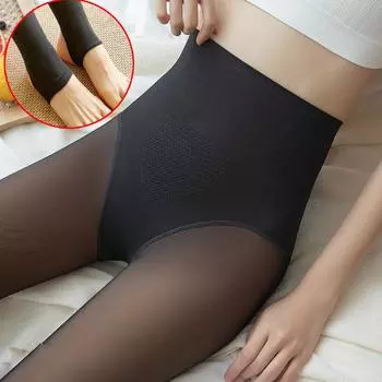 Колготки Honeycomb Cartilage High Waist Tummy Lifting Tocks Leggings for Women Skin-Transparent Bare Legs Artifact Autumn Pantyhose One Size