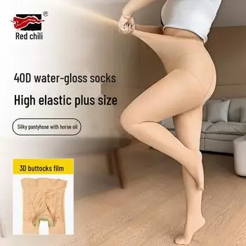 Колготки Red Pepper 40D Water-Light с 3D-подъемом, антизацеп, размер Plus, осенняя версия Extra Large