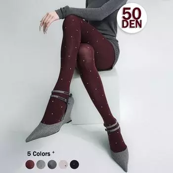 Колготки с принтом в горошек, женские тонкие бордовые колготки для офиса, сексуальные женские колготки в стиле ретро 2025 года на весну и осень One Size белый