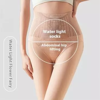 Колготки с высокой талией до бедра Леггинсы Осенне-зимние колготки с флисом телесного цвета чёрный