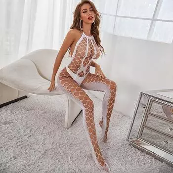 Колготки с высокой талией, сетчатые чулки для секса, сексуальное порно, женское белье, ажурное бондаж, эротическое боди, эластичные колготки с открытой промежностью One Size