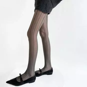 Колготки Женское нижнее белье Полосатые чулки в японском стиле Сексуальные кружевные сетчатые чулки Колготки Женские колготки Новые