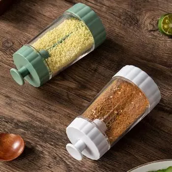 Количественная мельница для соли и перца, многофункциональная регулируемая помола с керамическим сердечником, прозрачная банка для приправ белый