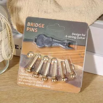 Колки для акустической гитары, латунные, из цельной меди, с пуллером для колков 1set