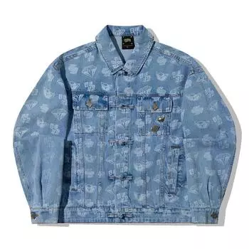 Коллаборация Li Ning X Billionaire Boys Club Серия «Ежедневное процветание» Узор «Год Дракона» Полная печать Китайский узел Джинсовая куртка с варкой AJDU219-1 L