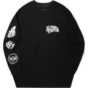 Коллаборация Li Ning X Billionaire Boys Club Серия скейтбордов Удобный повседневный свитшот с круглым вырезом, свободного кроя, с простым принтом в виде букв AHSUF71-4 XL
