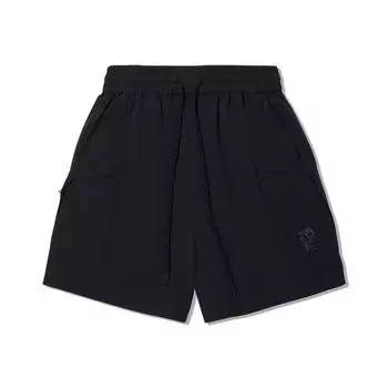 Коллаборация Li Ning X Джеки Чан Серия Кунг-фу Однотонные Шорты-бермуды средней посадки на кулиске Дышащие Универсальные Шорты-пятиточки Повседневные Мужские шорты AKSV073-3 M