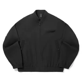 Коллаборация Li Ning x Jackie Chan Серия Кунг-фу Повседневная Минималистичная Спортивная Куртка-стойка Однотонная На молнии Свободного Кроя Мужские куртки AFDV721-3 S