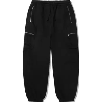 Коллаборация Li Ning X Pleasures Письмо Средняя посадка Кулиска Удобные Дышащие Вязаные спортивные брюки с манжетами Мужские брюки Черный AKLUC73-2 S