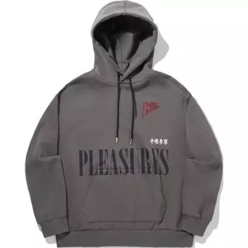 Коллаборация Li Ning X Pleasures Серия скейтбордов Буквенное свободное худи Повседневная толстовка с длинным рукавом Мужские худи Уличный-Серый AWDUF35-3 S