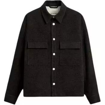Коллаборация Zara X Nanushka, осень-зима 24, большой карман, застежка на пуговицы, длинный рукав, кашемировый свитер, мужской свитер, коричневый 6714/308 S
