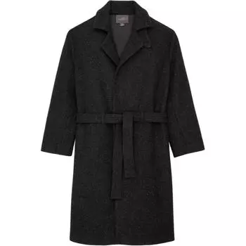 Коллаборация Zara X Stefano Pilati FW24 Однотонное Повседневное Фактурное Свободное Длинное Пальто Мужские пальто Темно-серый 5874-005 S