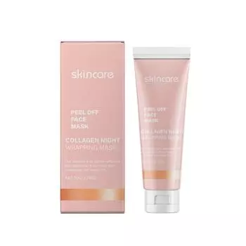 Коллагеновая маска Collagen Glow Mask Collagen Peel Off Mask Face Mask Make Glow Skin Elastic Strengthening Wrinkle Facial Sleeping Mask 50g One Size розовый