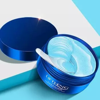 Коллагеновая маска для глаз с медузой, темные круги, удаление тонких линий, укрепляющие увлажняющие патчи для ухода за глазами синий