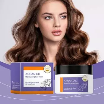 Коллагеновая маска для волос с аргановым маслом и аргановым маслом для волос – для сухих поврежденных волос