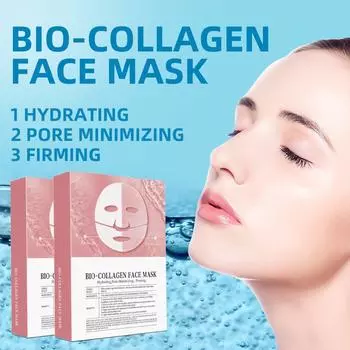 Коллагеновая маска, Глубоко увлажняющая маска, Ночная увлажняющая маска, фиксирует влагу и увлажняет кожу, 10 мл One size белый