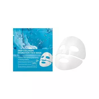 Коллагеновая маска увлажняющая и укрепляющая маска гидрогелевая маска тканевая маска подходит для всех типов кожи сумка 20 мл 1 шт One Size розовый