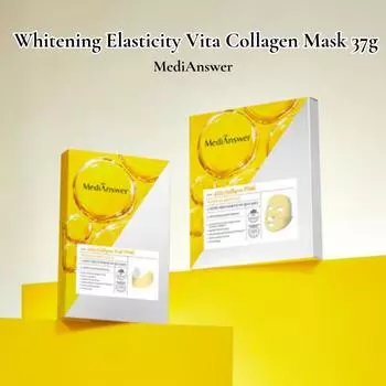 Коллагеновая маска Whitening Elasticity Vita 37 г [MediAnswer] 1pcs