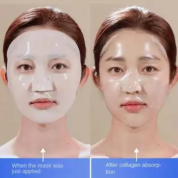 Коллагеновая молочная маска для кожи Коллагеновая антивозрастная упругая против морщин легкая мелкозернистая увлажняющая и расслабляющая 1Pcs