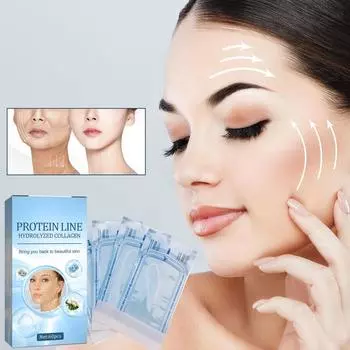 Коллагеновая шелковая нить лифтинг шелковая нить лифтинг и укрепление Активный коллагеновая шелковая нить лифтинг и подтяжка лица, шелковая нить эффективно подтягивает синий