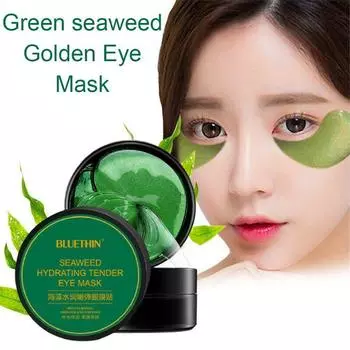 Коллагеновые гель-патчи для глаз с зелеными морскими водорослями, маска против морщин и темных кругов под глазами, 60 мл