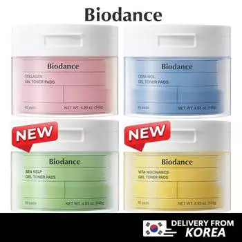 Коллагеновые гелевые тонер-диски Biodance (60 пэдов) / Гелевые тонер-подушечки Biodance Cera-nol (60 пэдов) Collagen