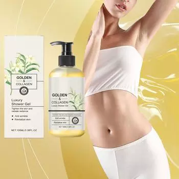 Коллагеновый гель для душа Освежающий Очищающий Осветляющий Обезжиривающий Увлажняющий Питательный гель для душа, 100 мл One size белый