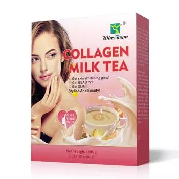 Коллагеновый молочный чай для отбеливания кожи, сияния, антивозрастного красоты, молочко