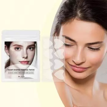 Коллагеновый пластырь для лба, щек и кожи лица для увлажнения и ухода за эластичностью кожи24 шт. One Size белый